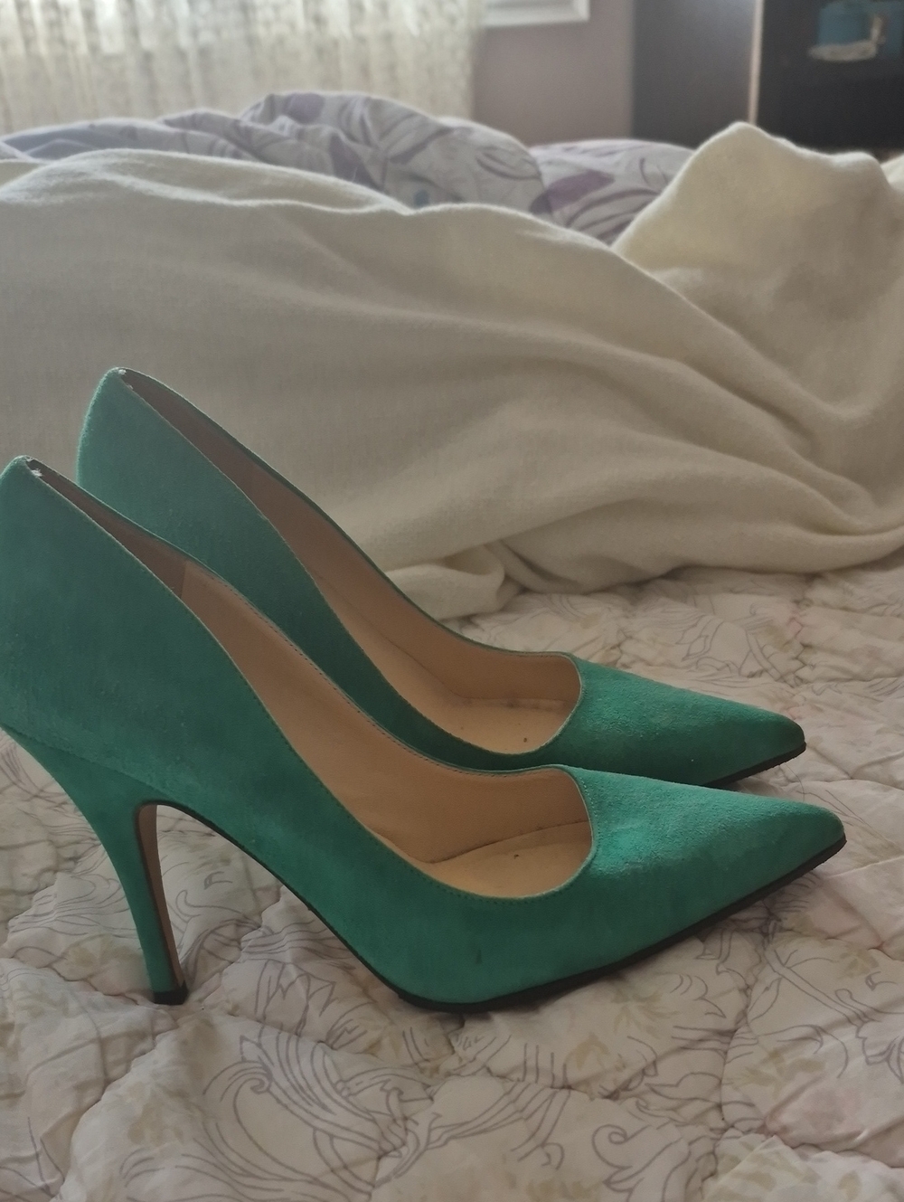Kate Spade High Heels in Teal Suede - Women